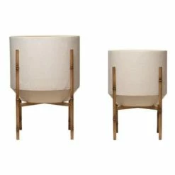 Best reviews of ✔️ Vases & Pots Creative Co-Op Embossed Metal Planter With Stands 🧨