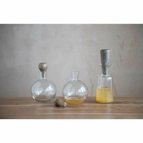 Best deal ๐ Vases & Pots Creative Co-Op Glass Decanter With Mango Wood Stopper โญ - Image 7