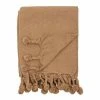 Promo 🛒 Blankets & Pillows Creative Co-Op Throw With Braided Pom Pom Tassels 🔔