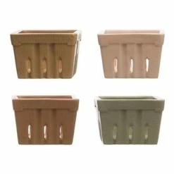 Best reviews of 🔔 Serving Dishes & Cutting Boards Creative Co-Op Assorted Textured Stoneware Berry Basket 🔥