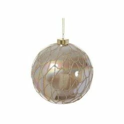 Cheap 🔔 Ornaments & Stockings Allstate Floral 4.75" Glittered Gold Glass Ball Ornament 😉