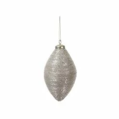 Hot Sale 😍 Ornaments & Stockings Allstate Floral Silver Beaded Ornament 🌟