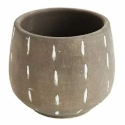 Coupon 😉 Vases & Pots Creative Co-Op Terracotta Planter With Hand-Painted Lines ⭐