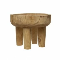 Best Pirce 🌟 Figurines & Sculptures Creative Co-Op Decorative Paulownia Wood Pedestal 😉