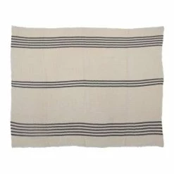 Hot Sale ๐ Blankets & Pillows Creative Co-Op Double Cloth Stitched With Frayed Edges Throw ๐