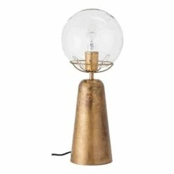 Discount 🔥 Lamps & Lights Creative Co-Op Metal Table Lamp With Glass Shade 🎉