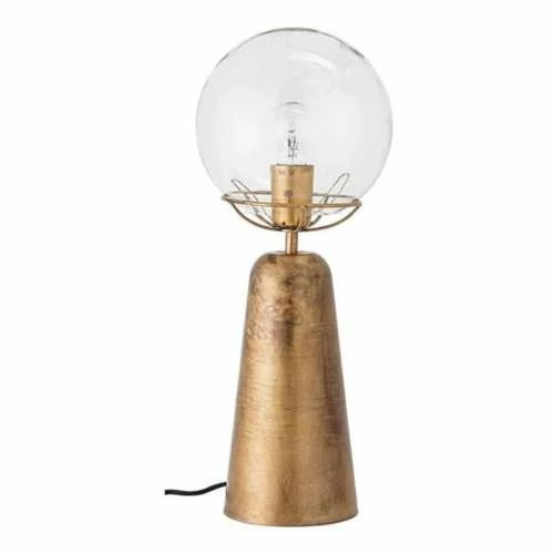 Discount 🔥 Lamps & Lights Creative Co-Op Metal Table Lamp With Glass Shade 🎉