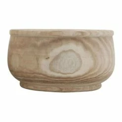 New 🔔 Vases & Pots Creative Co-Op Pualownia Wood Planter 🥰