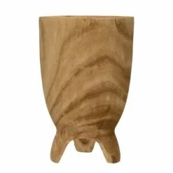Flash Sale ✔️ Vases & Pots Creative Co-Op Decorative Paulownia Wood Footed Planter ✨
