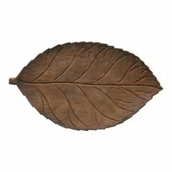Cheapest 👏 Serving Dishes & Cutting Boards Creative Co-Op Hand-Carved Mango Wood Leaf Tray 🤩