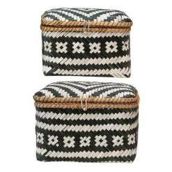 New 🥰 Baskets & Trays Creative Co-Op Hand-Woven Boxes 👏