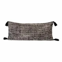 Best Pirce ❤️ Blankets & Pillows Creative Co-Op Woven Boucle Lumbar Pillow With Tassles 😀
