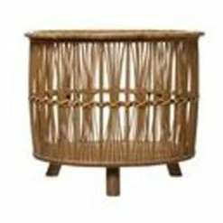 Brand new 🔔 Baskets & Trays Creative Co-Op Assorted Round Bamboo Footed Basket 🔥