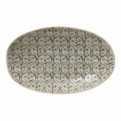 Cheapest 😉 Serving Dishes & Cutting Boards Creative Co-Op Hand-Stamped Platter With Embossed Pattern 👏