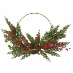 Budget 🎉 Wreaths & Garland Allstate Floral 17.7" Pine Cone/Berry/Pine Wreath 🤩